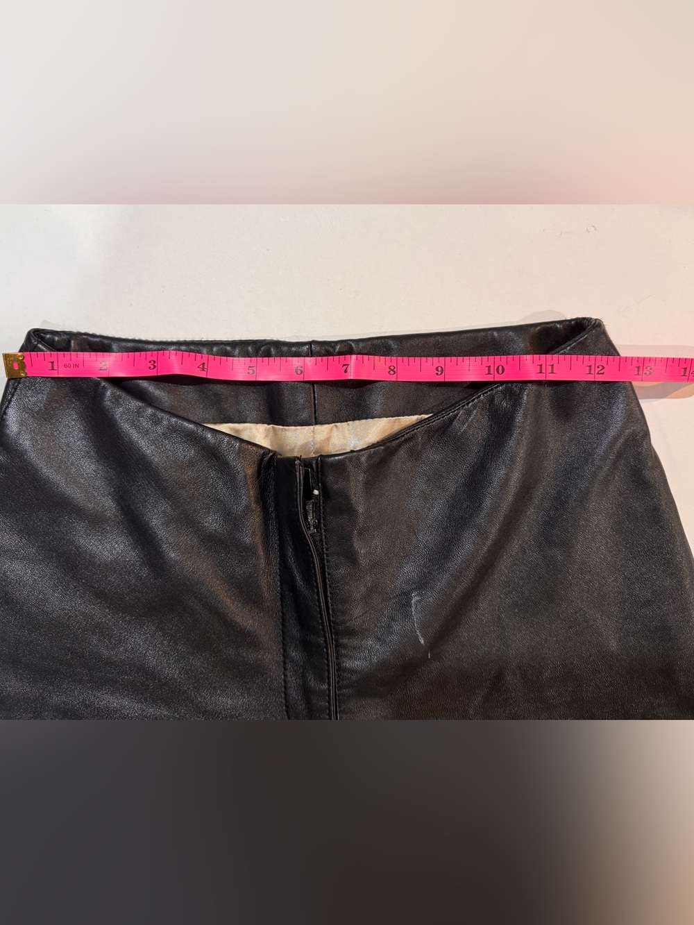 Bebe Black Leather Pants Size 0 Straight Leg / Slight Flare - Picture 8 of 10